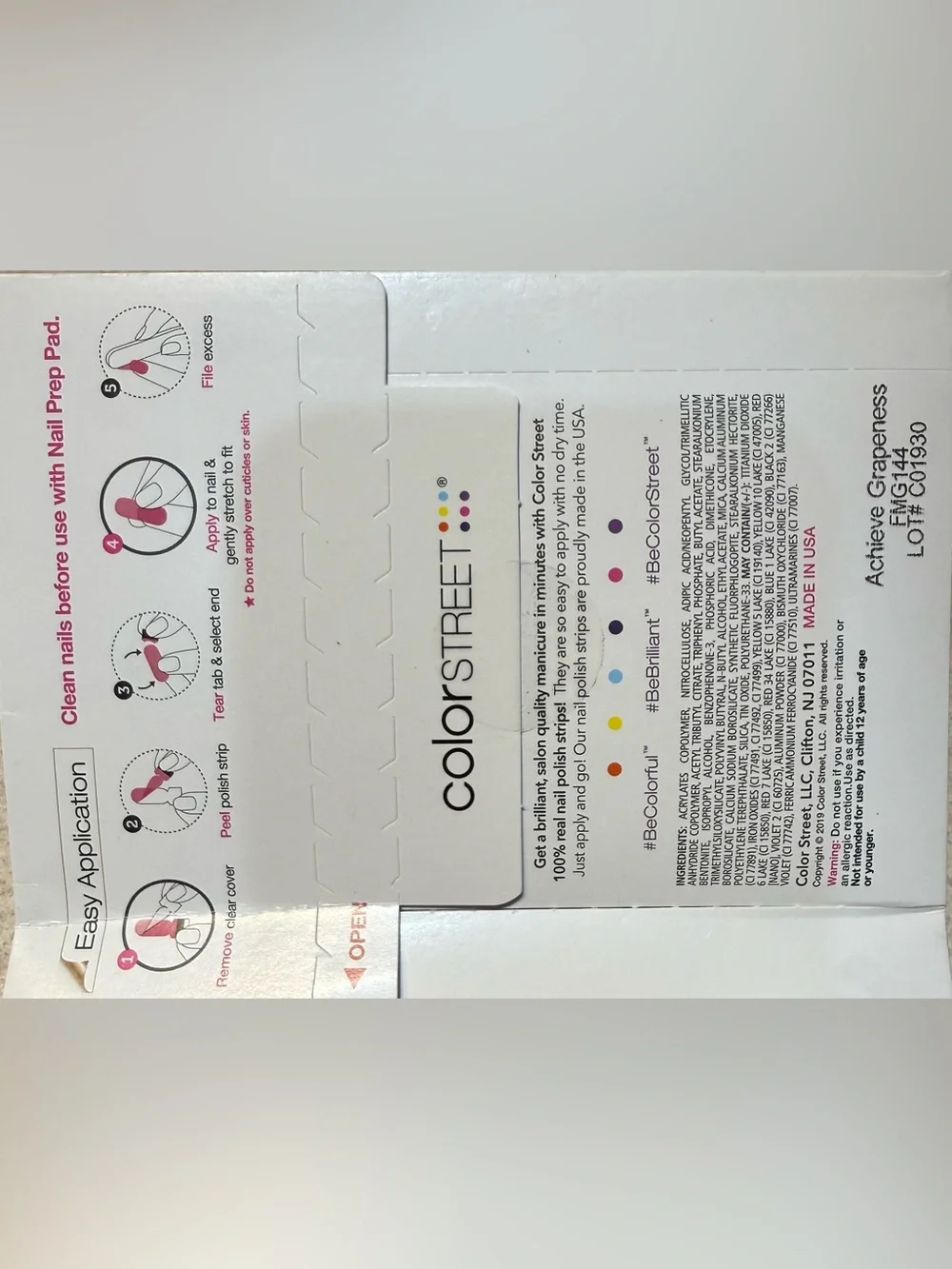 Color Street Petite Glitter Nail Polish Strips Achieve Grapeness